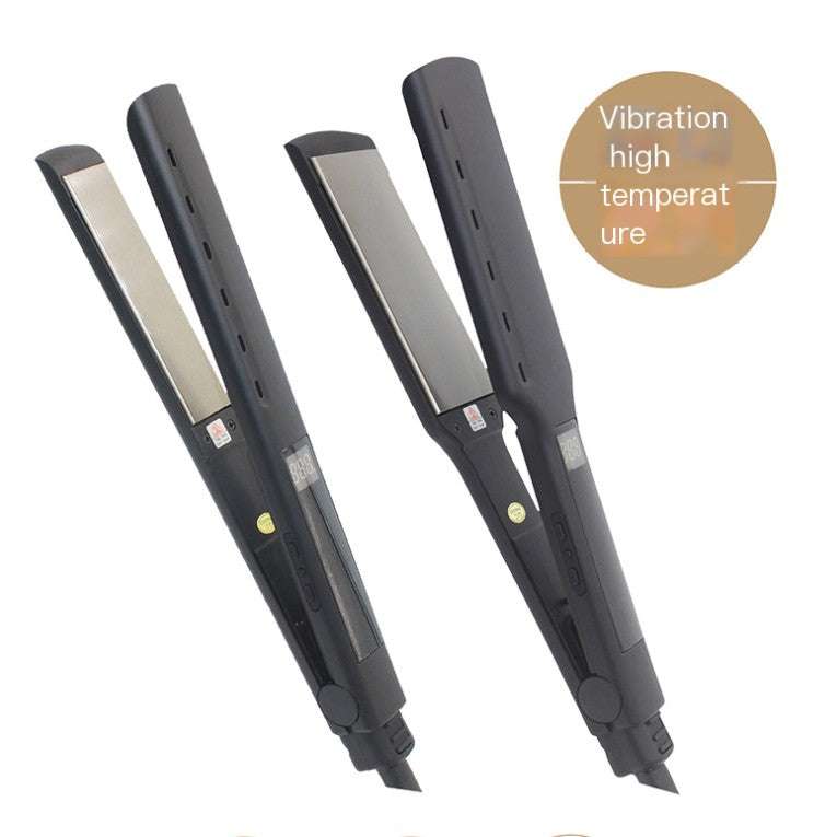 2-in-1 hair straightener and curling wand with digital heat and adjustable temperature