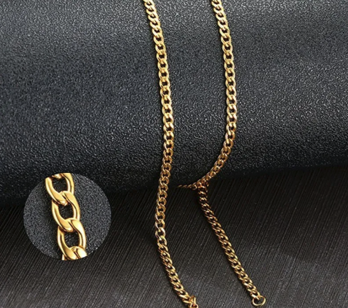 Stainless Steel Cuban Chain Necklace | 60cm