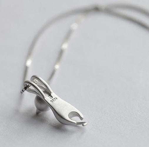 Cat Pendant Necklace | 925 Sterling Silver Feline Jewelry