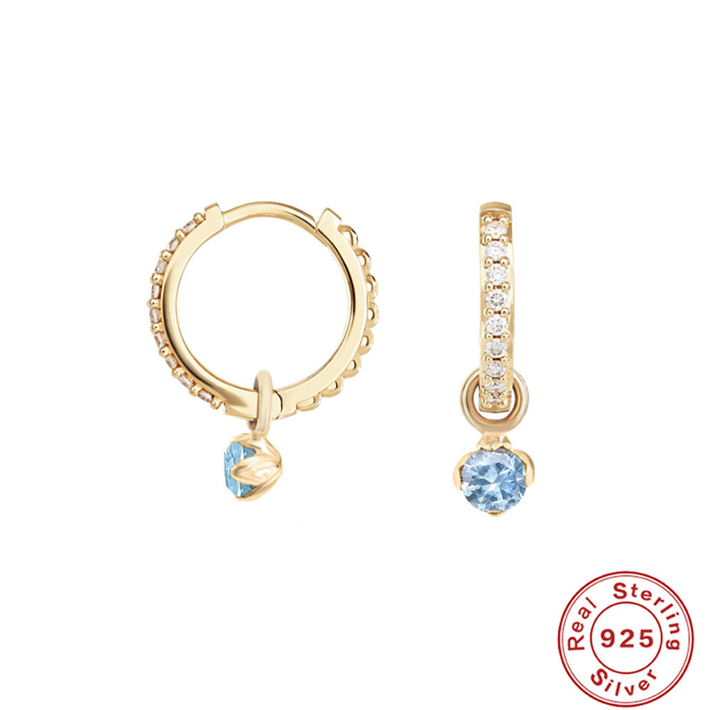 Orecchini a Cerchio Floreali in Argento 925 | Zirconi