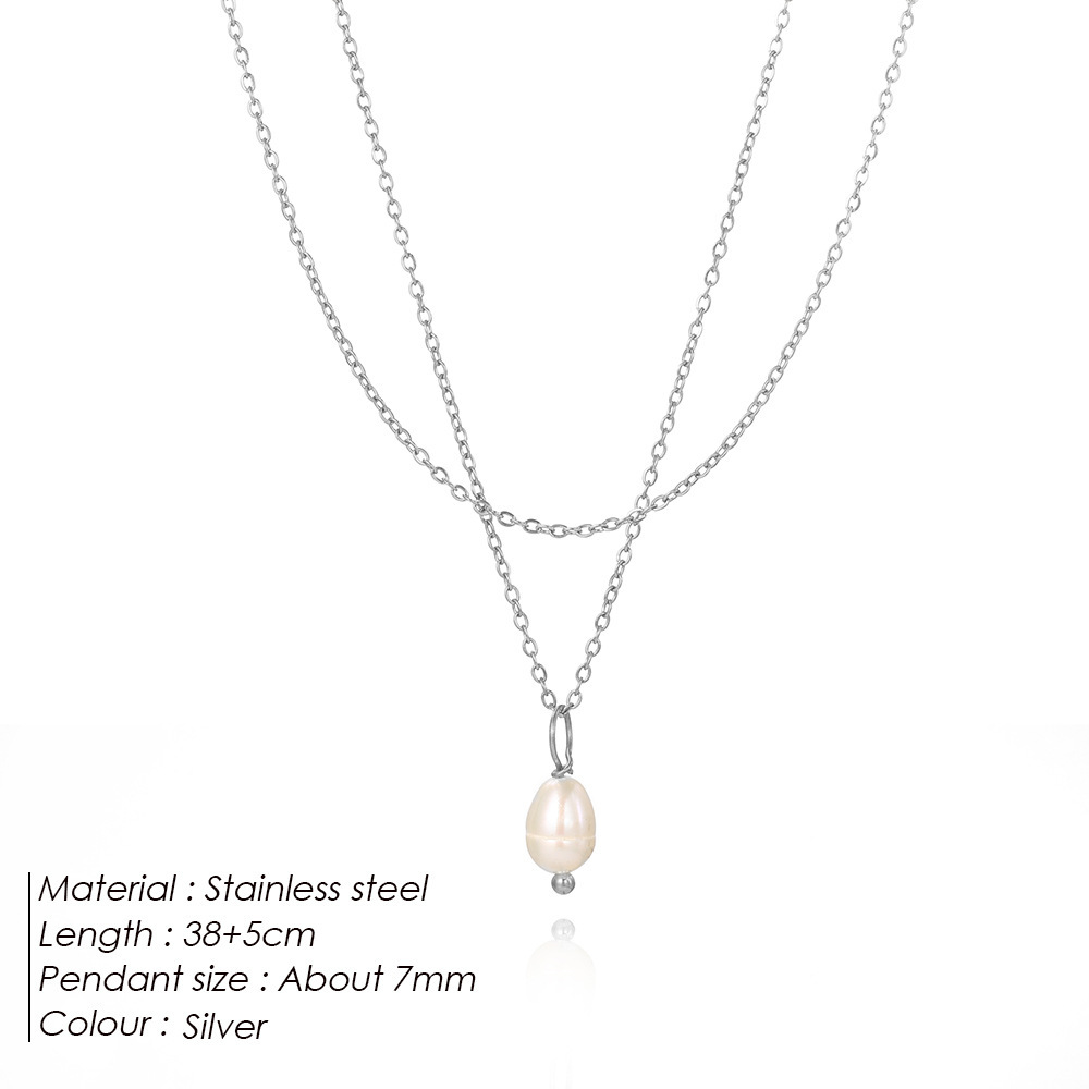 Collana Doppio Giro con Perle | Oro o Acciaio