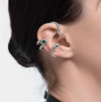 Orecchini a Lobo Serpente | Zircone Geometrico
