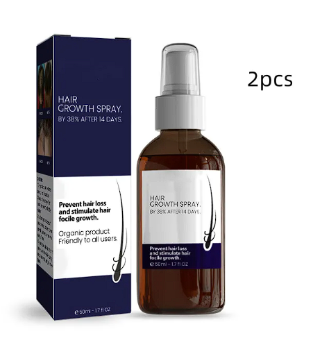 Hair Growth Spray moisturizing damaged hair with biotin and natural oils in 50ml bottle