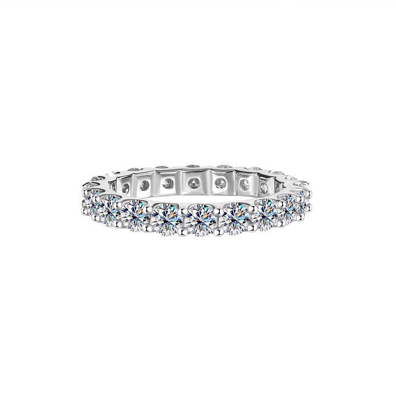 Moissanite Stackable Ring | S925 Silver Diamond Style