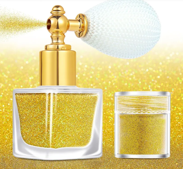 Makeup Glitter Spray for Face, Body, and Hair