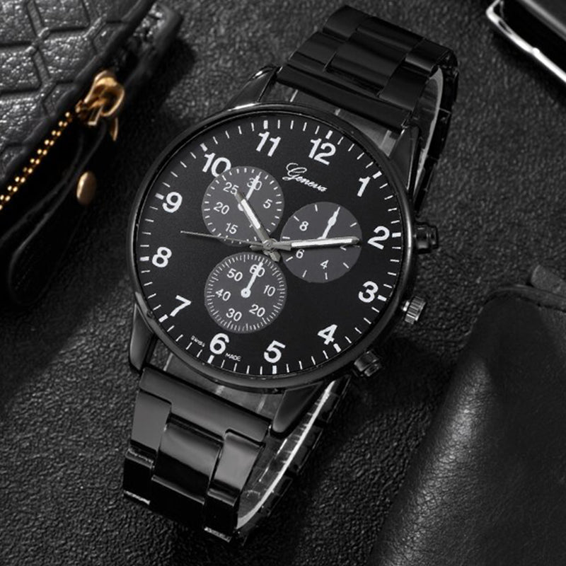 3-Piece Men's Watch -Elegant Men's Watch & Jewelry Set for Stylish Men