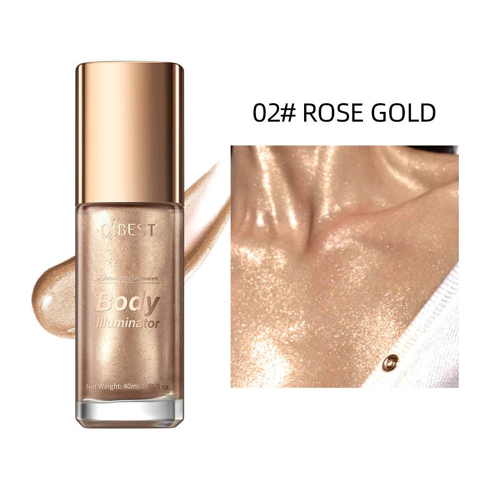 Luxe Glow Highlighter oil bottle with dropper showcasing radiant, lightweight shimmer oil for glowing skin and eyes