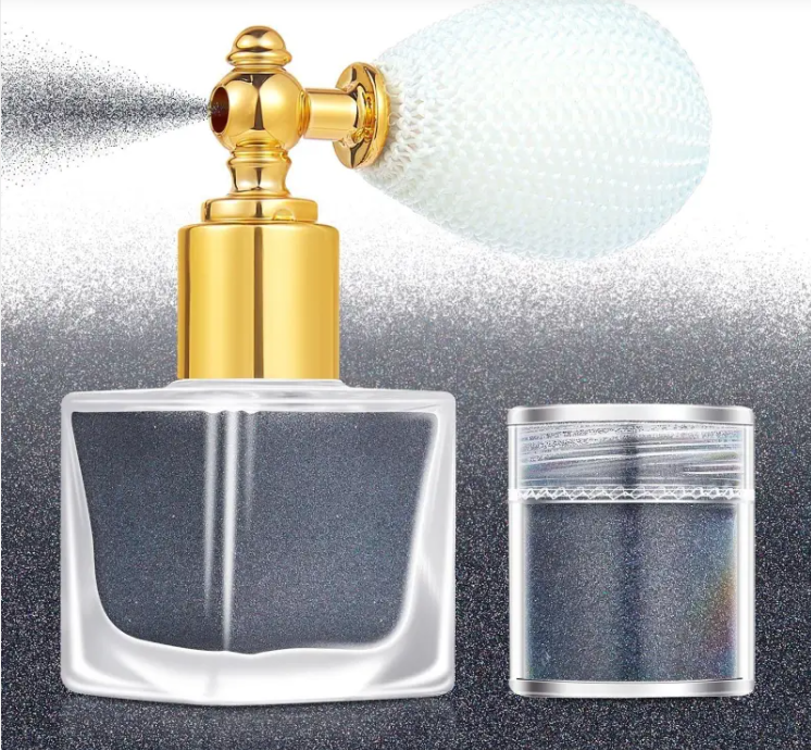 Glimmer Shine Spritz makeup glitter spray bottle with sparkling shimmer effect