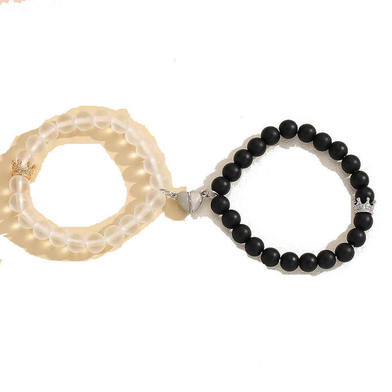 Glow-in-the-Dark Heart Bracelet Set | Crown Beads