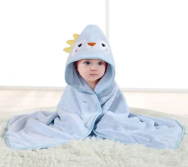 Spring and Autumn Baby Airable Cover Swaddling Bath Towel in pastel colors wrapped around a baby