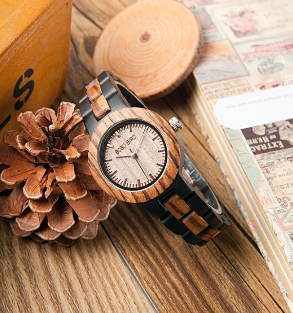 Wooden couple watches set elegant matching design