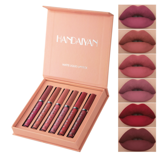 Velvet Matte Lipstick Set | 6-Piece Liquid Lip Colors