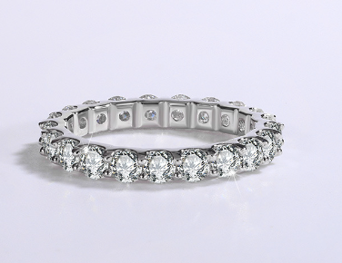 Moissanite Stackable Ring | S925 Silver Diamond Style