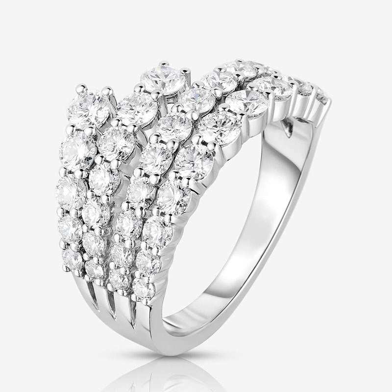 Stackable Zircon Ring in White Gold Color