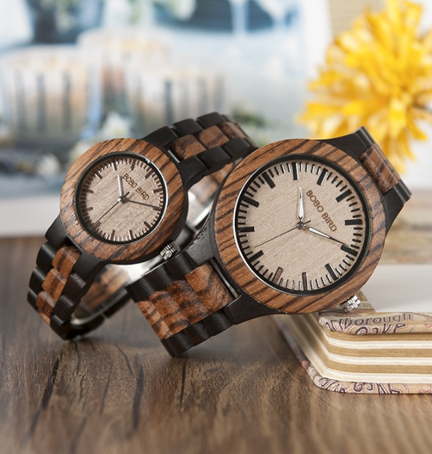 wooden couple watches elegant matching duo set with resin straps