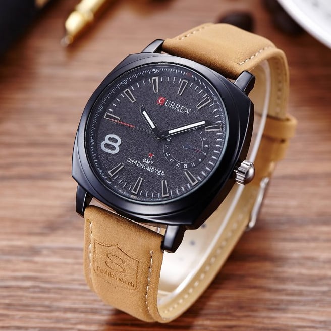 luxurious electronic belt watch black and white modern design