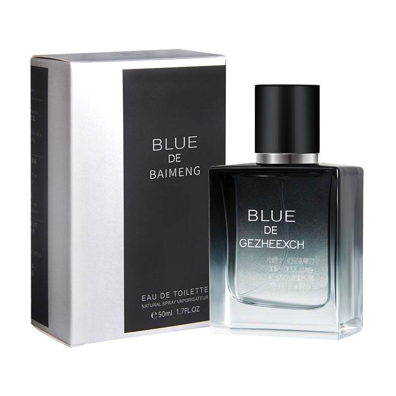 Oceanic Essence men's cologne bottle with blue freshness