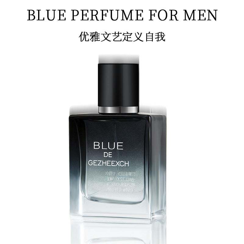 Oceanic Essence men's cologne bottle with blue marine fragrance
