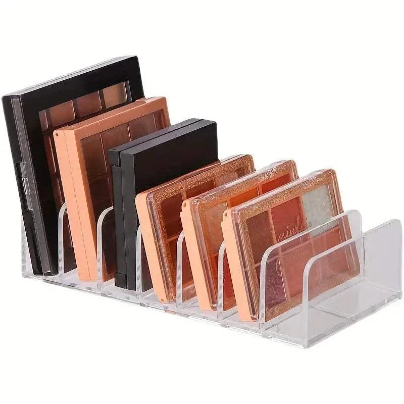 Transparent eyeshadow palette storage box and display rack