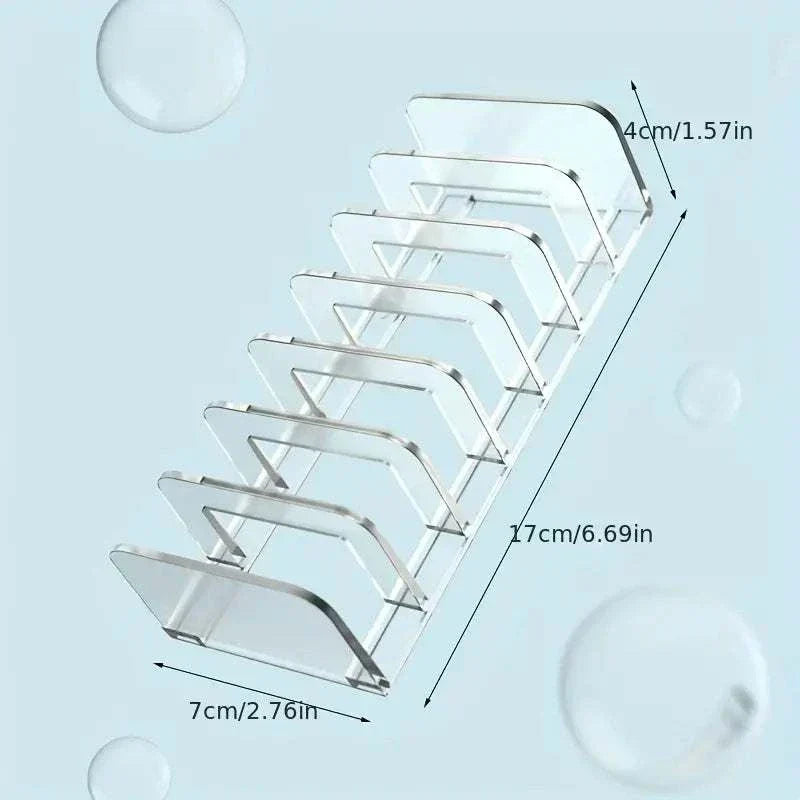 Transparent eyeshadow palette storage box and rack